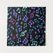Musiknoten Wandteppich (Vorderseite (Horizontal))