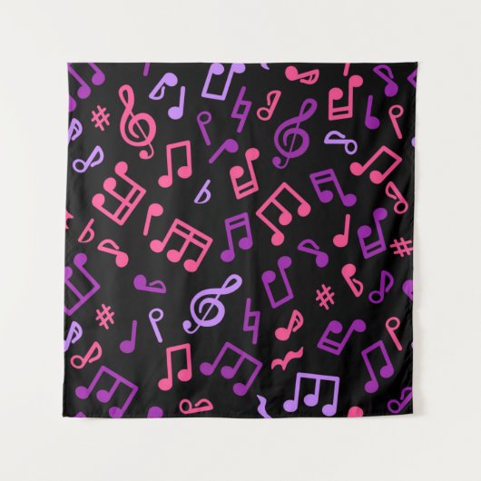 Musiknoten Wandteppich (Vorderseite)