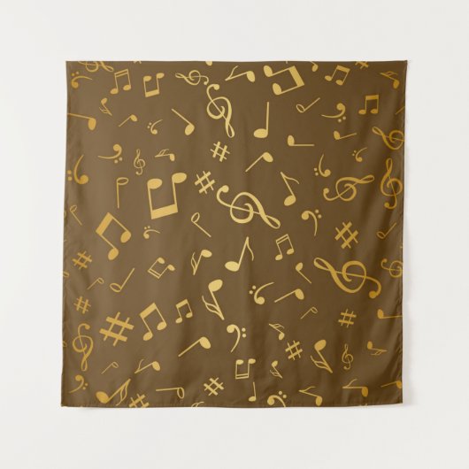 Musiknoten Wandteppich (Vorderseite)