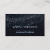 Musiknoten Wasserfarbdurchfluss - Dreamy Blue Visitenkarte (Rückseite)