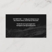 Musiknoten Wasserfarbdurchfluss - Schwarzweiß Visitenkarte (Rückseite)