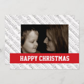 Musiknoten Weihnachts-Fotokarte Feiertagskarte (Vorne/Hinten)