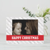 Musiknoten Weihnachts-Fotokarte Feiertagskarte (Stehend Vorderseite)