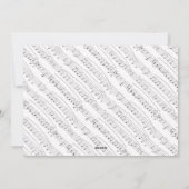 Musiknoten Weihnachts-Fotokarte Feiertagskarte (Rückseite)