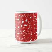 Musiknoten weiß kaffeetasse (VorderseiteRechts)