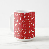 Musiknoten weiß kaffeetasse (Vorderseite Links)