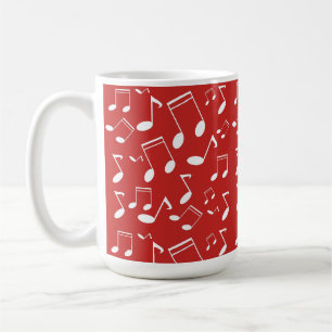 Musiknoten weiß kaffeetasse