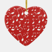 Musiknoten weiß keramik ornament (Vorne)