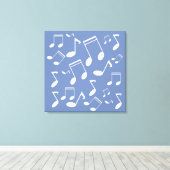 Musiknoten weiß leinwanddruck (Insitu (Holzboden))