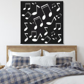 Musiknoten weiß leinwanddruck (Insitu (Schlafzimmer))
