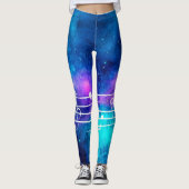 Musiknoten Weltraum Leggings (Vorderseite)