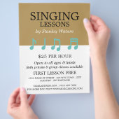 Musiknoten, Werbung im Bereich "Vokallehrgänge" Flyer (Hand)