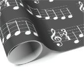 Musiknoten Wir wünschen Ihnen ein frohes Weihnacht Geschenkpapier (Rolleneckpunkt)