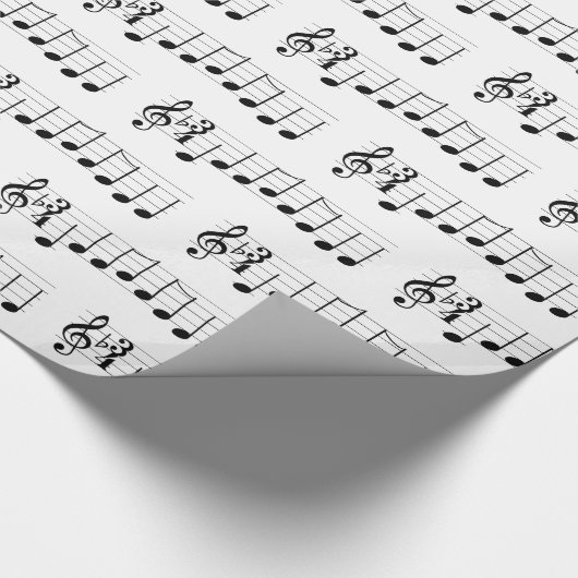 Musiknoten Wir wünschen Ihnen ein frohes Weihnacht Geschenkpapier (Ecke)