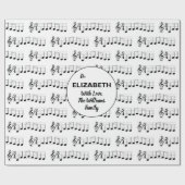 Musiknoten wünschen wir Ihnen frohen Geschenkpapier (Flach)