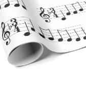 Musiknoten wünschen wir Ihnen frohen Geschenkpapier (Rolleneckpunkt)