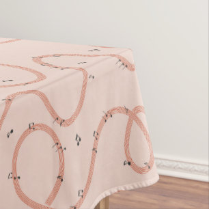 Musiknoten Zeichen zusätzlich Pink Tischdecke