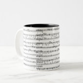 Musiknoten Zweifarbige Tasse (Vorderseite Links)