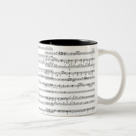 Musiknoten Zweifarbige Tasse (Rechts)