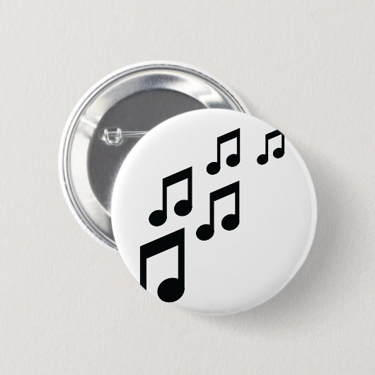 Musiknotenikone Button (Vorne & Hinten)