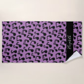 Musiknotens Band Orchestra Camp Monogram Strandtuch (Vorderseite)