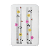 Musiknotens Bath Mat Badematte (Vorderseite Vertikal)