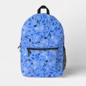 Musiknotens Blue Bedruckter Rucksack (Vorderseite)