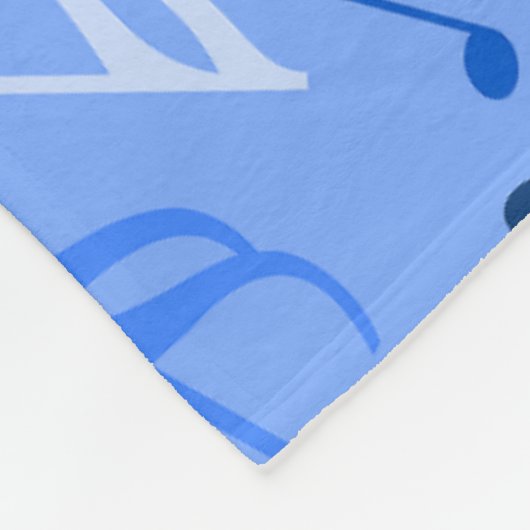 Musiknotens Blue Fleecedecke (Ecke)