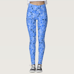 Musiknotens Blue Leggings
