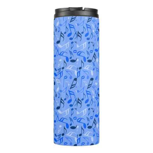 Musiknotens Blue Thermosbecher (Rückseite)