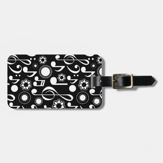 Musiknotens & Clefs Student Musikergeschenk Gepäckanhänger (Vorderseite horizontal)