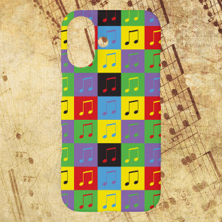 Musiknotens Colorful 8. Pop Art Pattern iPhone 16 Hülle