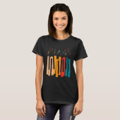Musiknotens Colorful Keyboard Piano Player Music L T-Shirt (Vorne ganz)