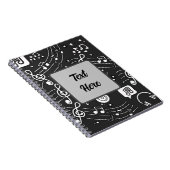 Musiknotens Doodle Spiral Notebook - Ideal für M Notizblock (Rechte Seite)