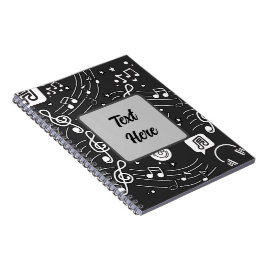 Musiknotens Doodle Spiral Notebook - Ideal für M Notizblock