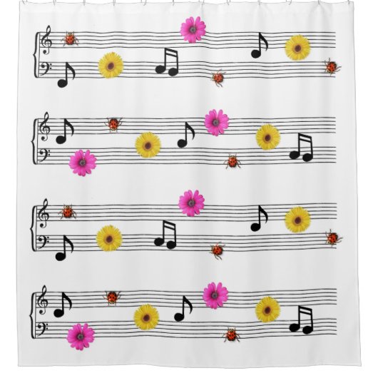 Musiknotens Duschvorhang (Vorderseite)