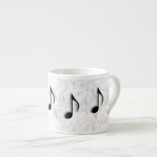 Musiknotens Espresso Tasse (Vorderseite Rechts)