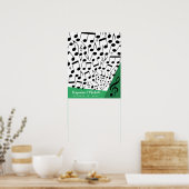 Musiknotens Gästebuchplakat - 50 Plätze Poster (Küche)