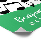 Musiknotens Gästebuchplakat - 50 Plätze Poster (Ecke)