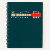 Musiknotens Guitar Neck Notizblock (Vorderseite)
