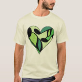Musiknotens Heart T-Shirt (Vorderseite)
