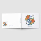 Musiknotens Klassisches trendy Musical Theme Gästebuch (Voll)