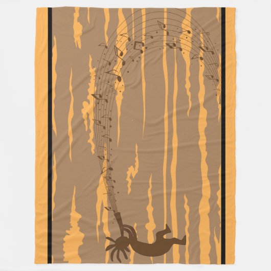 Musiknotens Kokopelli Fleece Blanket (Vorderseite)