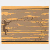 Musiknotens Kokopelli Fleece Blanket (Vorderseite (Horizontal))