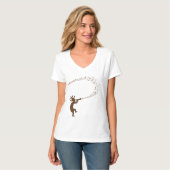 Musiknotens Kokopelli Native American T - Shirt (Vorderseite Vollansicht)