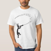 Musiknotens Kokopelli Native American T - Shirt (Vorderseite)