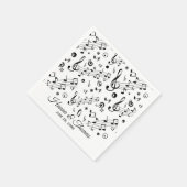 Musiknotens Musical Wedding Napkins Serviette (Ecke)