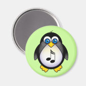 Musiknotens Pinguin-Geschenk Magnet (Vorderseite/Rückseite)