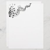 Musiknotens Stationery (Vorne/Hinten)