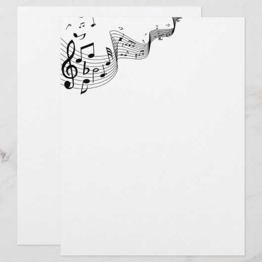 Musiknotens Stationery (Vorne/Hinten)